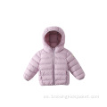 Chaqueta de plumón infantil multicolor opcional